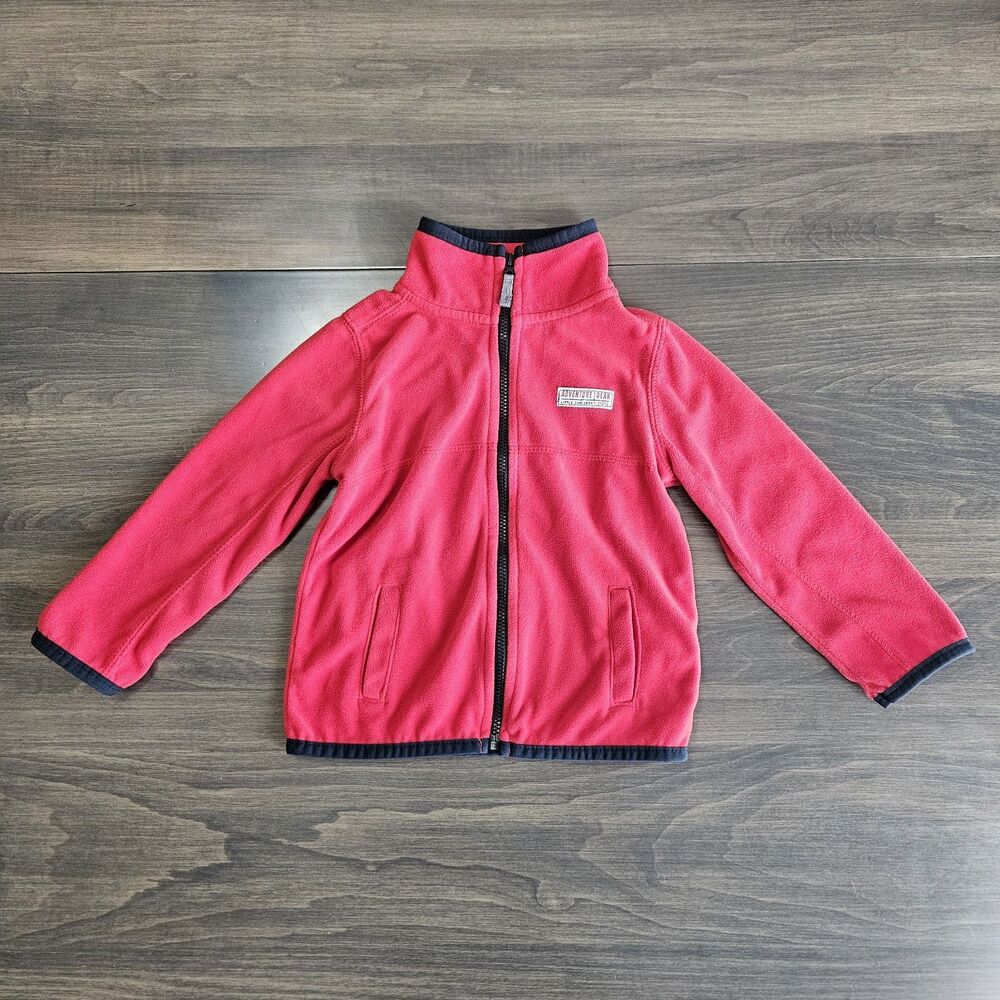 Carter’s Little Explorer Lightweight Red Zip Up Fleece 24M